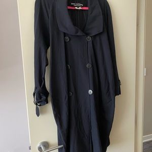 Junya Watanabe Comme des Garçons Black Double breasted trench S Made in Japan